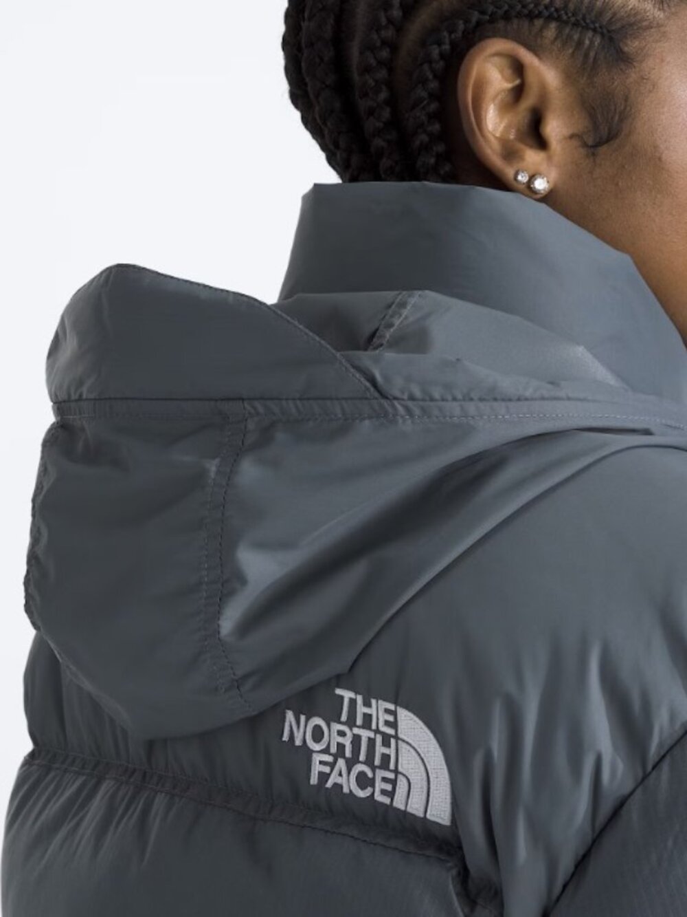 The North Face Womens 1996 Retro Nuptse Jacket Granite Grey Size XL 700 Down NWT - Picture 4 of 16
